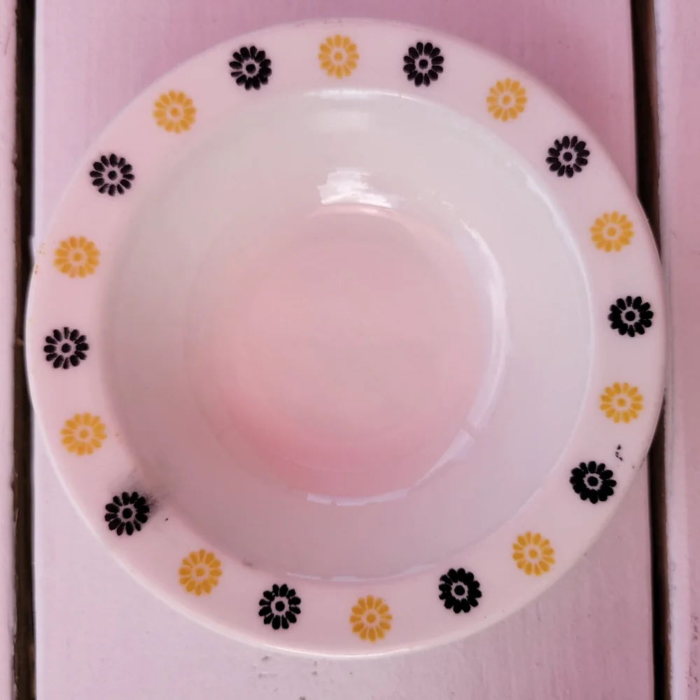 Homer Laughlin Fruit Salsa Dessert Dishes (2) ~ 1960s ~ MCM ~ Retro ~ Floral - Picture 9 of 16